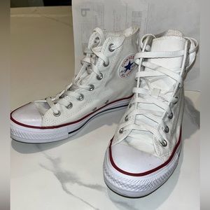 Converse White Hi-Top Sneakers - Women's 8